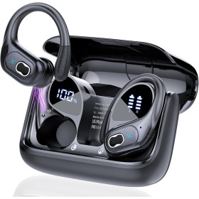 STECEi Auriculares Inalámbricos Deportivos, Auriculares Bluetooth 5.4 con HD Micrófono, 75H de Reproducción con Cancelacion