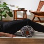 DoYourYoga Bolster Yoga Rodillo »Krishna« para Yin Yoga 68 x 22 cm - Relleno de espelta orgánica - Cubierta en Coton Lavable -