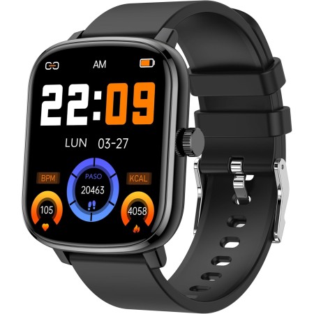 KALINCO Reloj Inteligente Hombre Mujer, Smartwatch Hombre con Oxígeno Sanguíneo Presión Arterial Frecuencia Cardíaca Sueño,