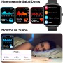 KALINCO Reloj Inteligente Hombre Mujer, Smartwatch Hombre con Oxígeno Sanguíneo Presión Arterial Frecuencia Cardíaca Sueño,