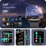 KALINCO Reloj Inteligente Hombre Mujer, Smartwatch Hombre con Oxígeno Sanguíneo Presión Arterial Frecuencia Cardíaca Sueño,