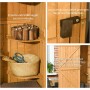 Outsunny Armario de Jardín de Madera de Abeto 77x54,2x179 cm 0,3 m² Cobertizo de Jardín para Herramientas con 3 Estantes y 2