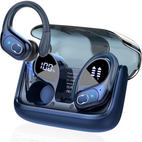 Auriculares Inalámbricos Deportivos, Auriculares Bluetooth 5.4 con HD Micrófono, 75H de Reproducción con Cancelacion Ruido ENC,