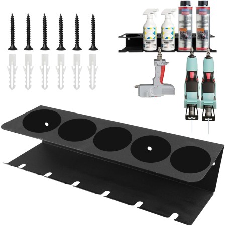 WIYETY Soporte para botellas de spray, estante de pared, soporte para latas de aerosol, estante de almacenamiento, soporte para