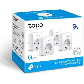 Tapo P110 (4 paquetes) – Mini enchufe inteligente Wi-Fi (con monitoreo de energía), programación encendido/apagado, ahorro de