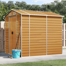 Willood Caseta de jardín Acero galvanizado marrón Claro 191x215x198 cm