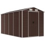 Willood Caseta de jardín Acero galvanizado marrón Claro 191x215x198 cm