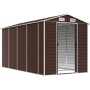 Willood Caseta de jardín Acero galvanizado marrón Claro 191x215x198 cm