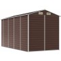 Willood Caseta de jardín Acero galvanizado marrón Claro 191x215x198 cm