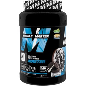 MUSCLE MASTER Iso Master Whey Protein Isolate 900g | Aislado de Suero con DigeZyme y Stevia | Sabor OREO | Recuperación Muscular