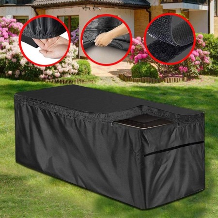 Penlimly Funda para Arcón Exterior Impermeable, Anti-UV Funda Protectora para Baúl de Almacenamiento Exterior Caja de Almacenaje