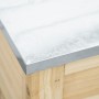 Outsunny Arcón de Jardín Exterior Carga 155L Baúl de Almacenaje Exterior de Madera con Tapa de Metal Galvanizado y Diseño con
