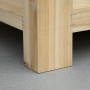 Outsunny Arcón de Jardín Exterior Carga 155L Baúl de Almacenaje Exterior de Madera con Tapa de Metal Galvanizado y Diseño con
