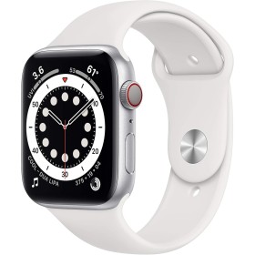 Apple Watch Series 6 (GPS + Celular, 44MM) Caja de Aluminio Plata con Correa Deportiva Blanco (Reacondicionado)