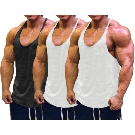 Muscle Cmdr Camiseta sin Mangas de Entrenamiento para Hombre,Camisetas de Tirantes Tombre Gym,Camiseta de Fitness con Espalda en