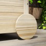 Outsunny Baúl de Almacenaje Exterior 185L Arcón de Jardín de Madera Impermeable con Tapa Abrible 2 Ruedas Cuerdas de Lino