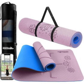 LA MENTE ES MARAVILLOSA - Esterilla de Yoga, Pilates y FitnessE-Book, Bolsa y Correa de HombroColchoneta Antideslizante TPE para