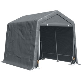 Outsunny Carpa de Jardín Exterior para Herramientas Bicicletas 2,8x2,4x2,4 m Cobertizo Exterior con 2 Puertas con Cremallera
