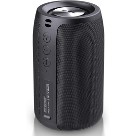 ZEALOT Altavoz Portátil Bluetooth Potente S32 Negro con Tarjeta USB/TF/AUX Exterior, Apoya Reproducción de Música 12H, Bluetooth