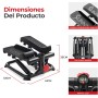 Sunny Health & Fitness Mini Steppers para Ejercicio, Escalones de Bajo Impacto, Equipo de Cardio de Cuerpo Completo, con