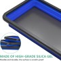 Juego de 3 Conchas Magnéticas de Fijación, Bandejas Magnéticas de Silicona, Bandejas Plegables, Accesorios de Taller para