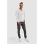 Muscle Cmdr-Camiseta de Manga Larga/Corto Hombre Stretch Slim Fit tee V Cuello Camiseta Interior para Hombre