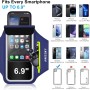 Sports Armband for Running with Airpods Holder, Adjustable Running Mobile Armband, Mobile Running Holder for iPhone 15 14 13 12