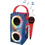 Lexibook Disney Frozen-Altavoz portátil Bluetooth micrófono, Efectos de luz, Karaoke, inalámbrico, USB, Tarjeta SD, batería