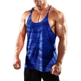 Muscle Alive Hombre Camisetas de Tirantes Entrenamiento Hombre Fitness Deportivo Gimnasio Tops Camisetas T-Shirts Chaleco