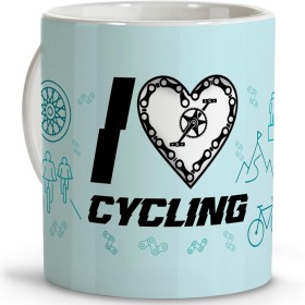 LolaPix Regalos para deportistas. Tazas originales para regalar. Tazas de cafe. Taza cerámica 330 ml. Ciclismo