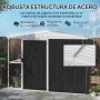 Outsunny Caseta de Jardín Exterior 2,7m² 245x117x180 cm Cobertizo de Jardín Exterior con Estante de 2 Niveles 4 Ventilaciones y