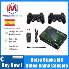 Consola de videojuegos Retro Sticks M8, Control inalámbrico Dual de 2,