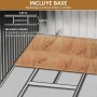 Outsunny Cobertizo de Jardín 2,5m² con Base de Refuerzo Sin Suelo 213x130x185 cm Caseta de Jardín Exterior con 2 Puertas