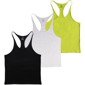 Muscle Alive Hombre Camisetas de Tirantes Entrenamiento Hombre Fitness Deportivo Gimnasio Tops Camisetas T-Shirts Chaleco