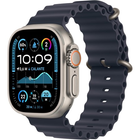 Apple Watch Ultra 2 [GPS + Cellular, 49 mm] Caja de Titanio Negro Resistente de 49 mm y Correa Loop Alpine Verde Oscuro, Talla L