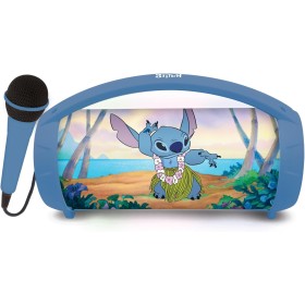 Lexibook, Disney Stitch, Altavoz luminoso inalámbrico con micrófono, Sonido estéreo, Función karaoke, Puertos USB y para