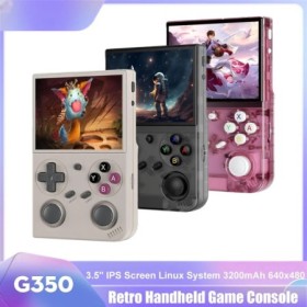 Consola de juegos portátil G350, pantalla IPS de 3,5 pulgadas, sistema