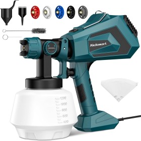 Akdomart AK17 Pistola Pintura, 700W HVLP Pistola de Pintura Electrica, Pistolas para Pinturas de Flujo Ajustable de 1200 ml para