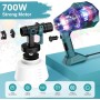 Akdomart AK17 Pistola Pintura, 700W HVLP Pistola de Pintura Electrica, Pistolas para Pinturas de Flujo Ajustable de 1200 ml para