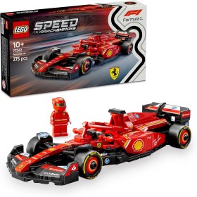 LEGO Speed Champions Coche de Carreras Ferrari SF-24 F1 de Juguete, Maqueta de Vehículo Rojo de Fórmula 1 y Minifigura de Piloto