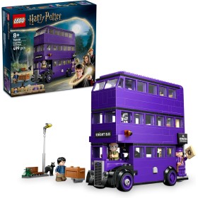 LEGO Harry Potter Aventura en el Autobús Noctámbulo de Juguete con 5 Minifiguras Inc. Ernie Prang, Stan Shunpike y Canuto,