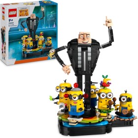 LEGO GRU 4: Mi Villano Favorito Modelo de GRU y los Minions, Juguete de Construcción con Personajes de la Película y Ukelele,