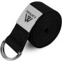 flintronic Yoga Cinturon, Natural Correa Yoga Algodon, con Hebilla Metal D-Anillos, para Principiantes y avanzados, Ejercicios