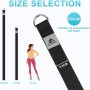 flintronic Yoga Cinturon, Natural Correa Yoga Algodon, con Hebilla Metal D-Anillos, para Principiantes y avanzados, Ejercicios