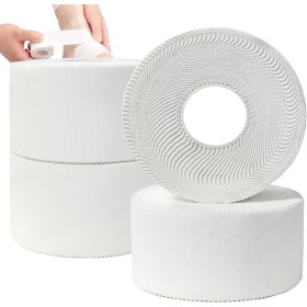 ANAMPION 4 x White Sports Tape, Sports Adhesive Tape 3.8 cm x 10 m, Self-adhesive Tape with Extra Strong Adhesive Strength,
