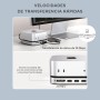 SATECHI Mac Mini M4 Hub con Soporte, Carcasa SSD NVMe, Mac Mini M4 Dock en Aluminio, 2 USB-A 3.2 10 Gbps, 1 USB-A 480 Mbps,