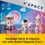 LEGO Creator 3 en 1 Robot Espacial Transformable en Maqueta de Cohete de Juguete y Figura de Perro, Juego de Ciencia, Regalo