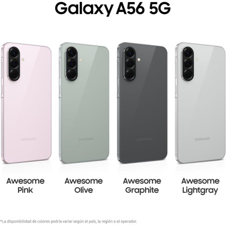 Samsung Galaxy A56 5G 256GB, Teléfono Móvil, 8GB RAM, 50MP Cámara, Rosa, Garantía del Fabricante 3 Años + 1 Año Extra