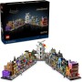 LEGO Harry Potter Tiendas Mágicas del Callejón Diagon Maqueta para Adultos y 12 Micro Figuras de Colección, Autobús Noctámbulo,