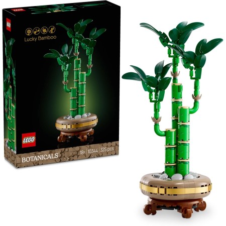 LEGO Botanical Bambú de la Suerte Planta Artificial de Interior, Regalo para el Día de la Madre, Decoración del Hogar y Oficina,